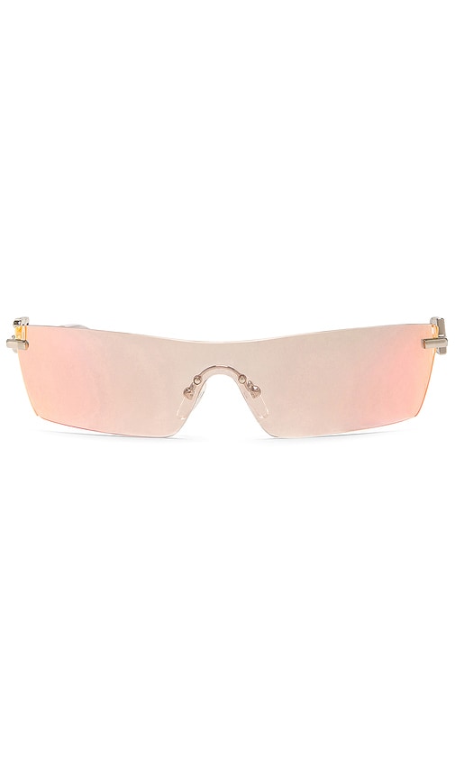 Dolce & Gabbana Shield Sunglasses In Metallic Silver