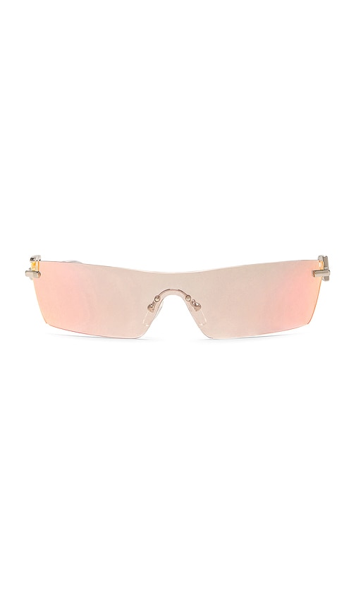 Dolce & Gabbana Shield Sunglasses In Metallic Silver