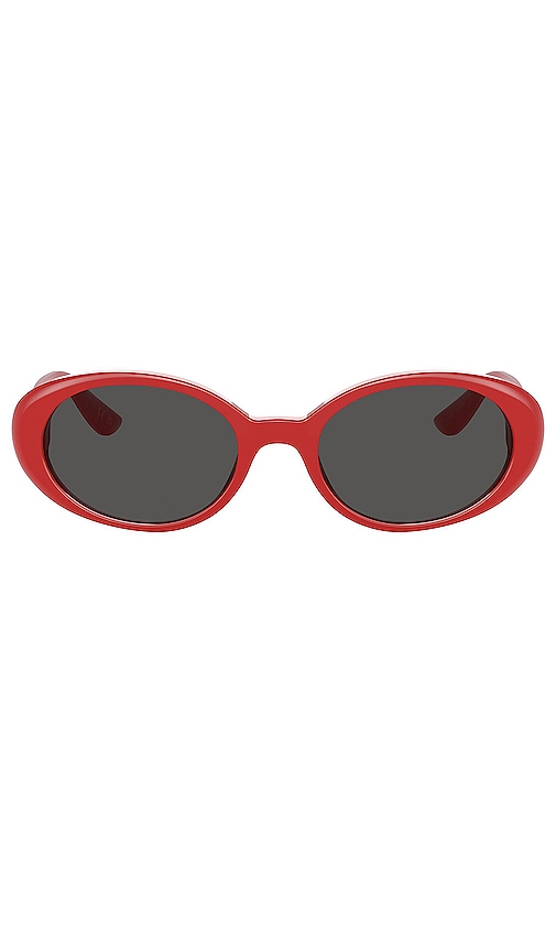 Shop Dolce & Gabbana Oval Sunglasses In Red