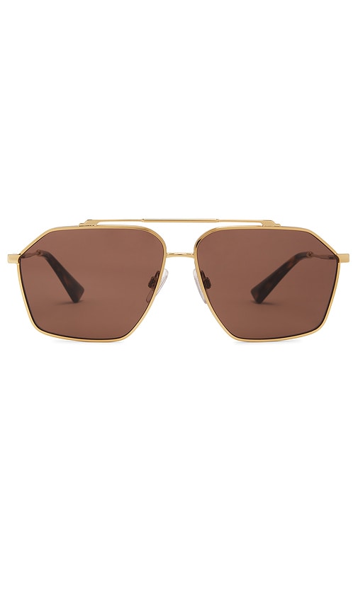 Dolce & Gabbana Aviator Sunglasses In 金色