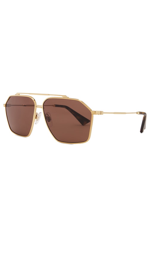 Shop Dolce & Gabbana Aviator Sunglasses In 金色