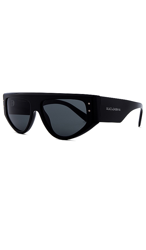 Shop Dolce & Gabbana Flat Top Sunglasses In Black