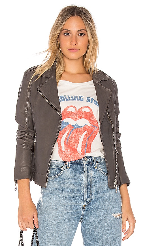 DOMA Basic Moto Jacket in Charcoal | REVOLVE