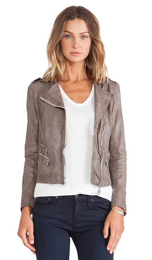 Doma Moto Jacket In Charcoal Grey Revolve