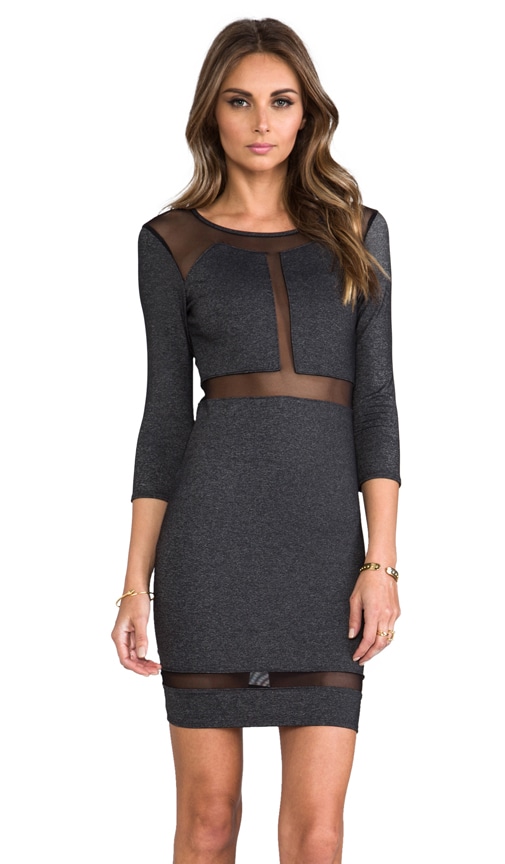 Paneled Mesh Insert Dress