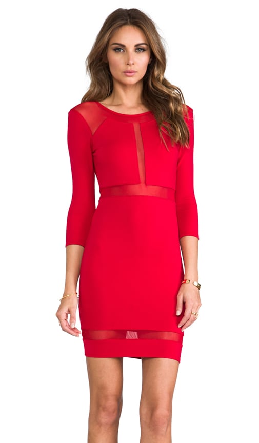 Paneled Mesh Insert Dress