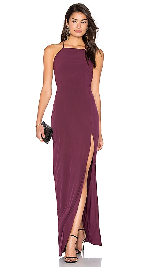 aubergine maxi dress