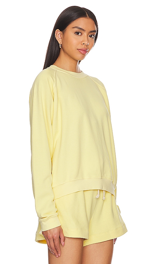 Shop Donni Eco Terry Crewneck Sweatshirt In 玉米