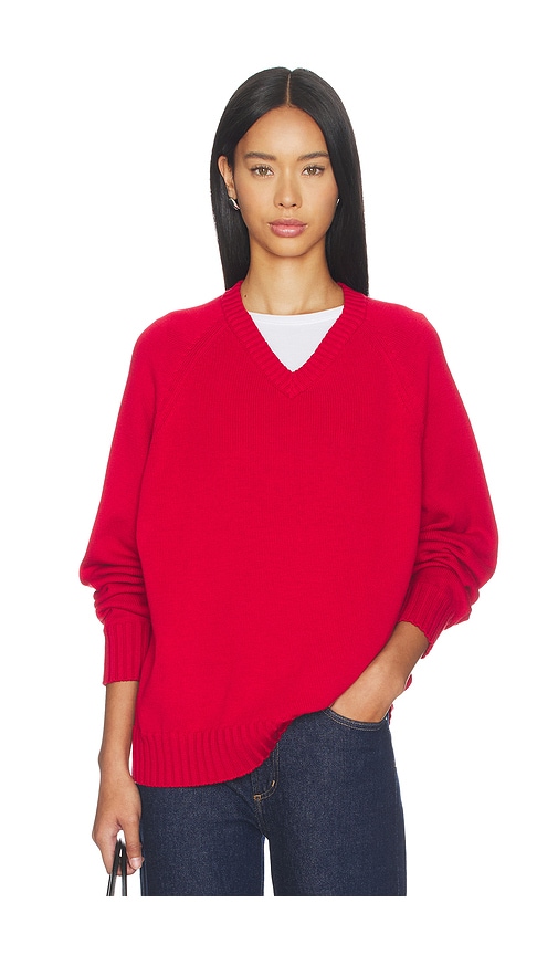 DONNI. The Cotton Knit V-neck Sweater