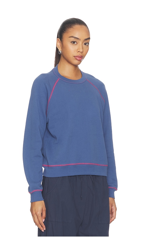  Donni. Sudadera De Felpa Ecológica Con Costuras En Contraste En Color Azul Talla L  (también En M, S, Xs). 