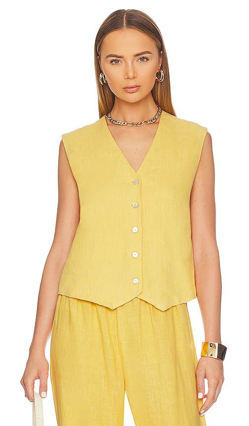 Shop Donni Vest In Yellow