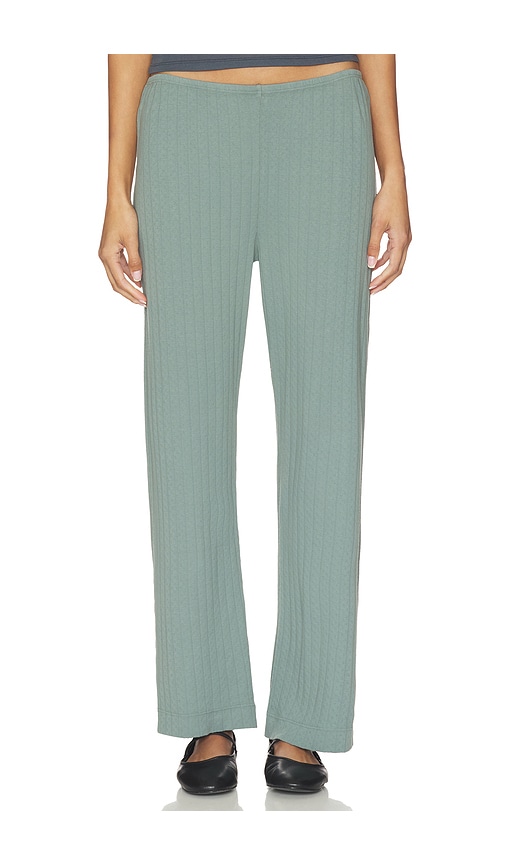 DONNI. The Pointelle Simple Crop Pant