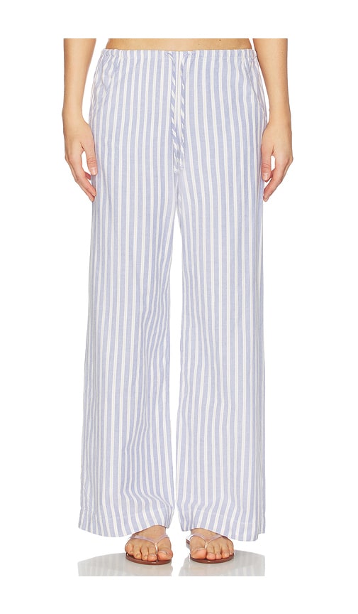 DONNI. The Oxford Stripe Drawstring Pant