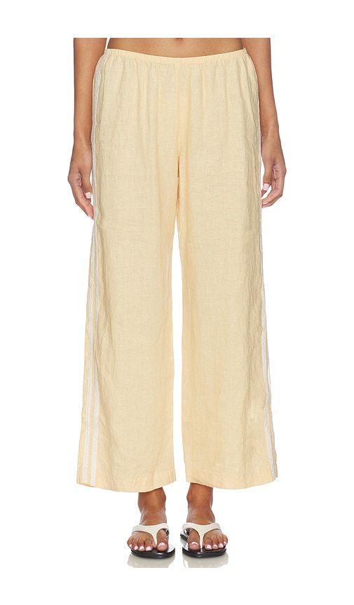 DONNI. The Linen Crop Racer Stripe Pant | Thumbnail 2 DONNI. The Linen Crop Racer Stripe Pant | Thumbnail 2