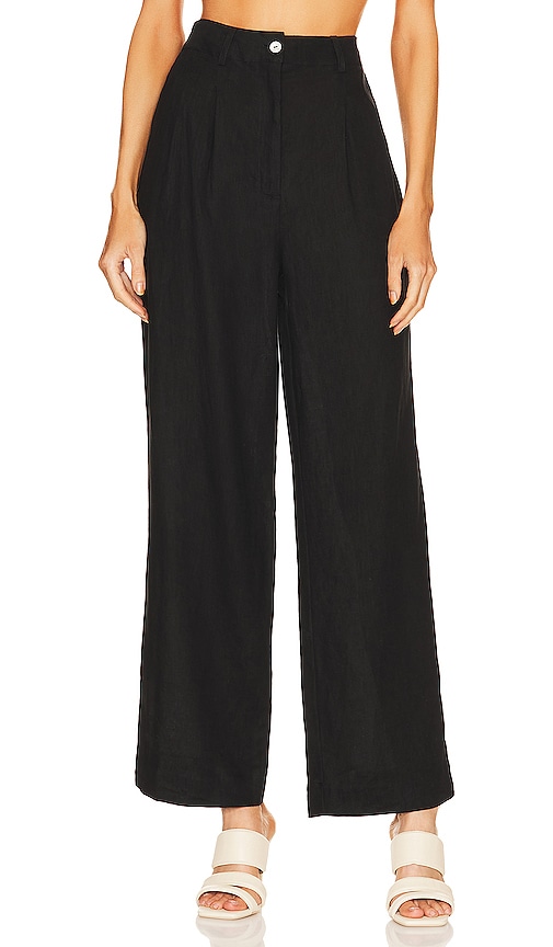 DONNI. Pleated Pant in Black