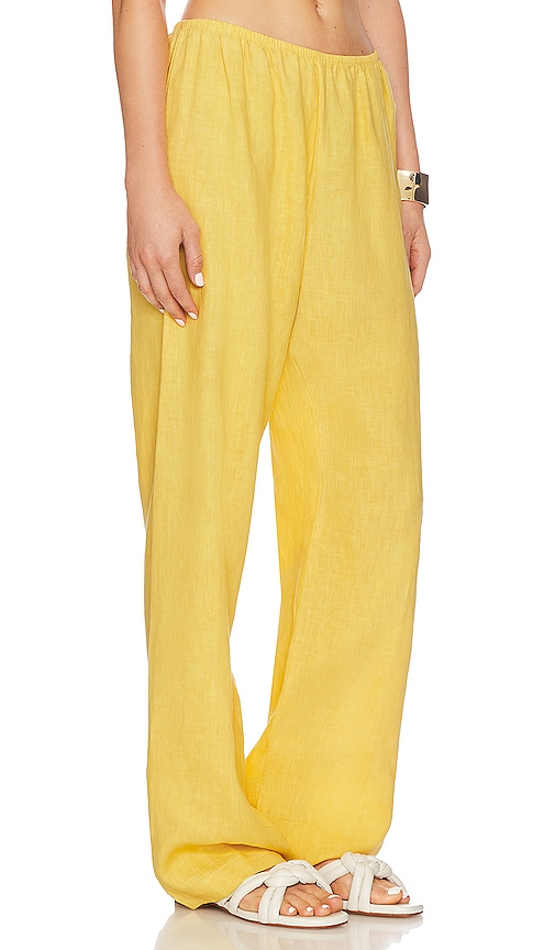 SIMPLE 长裤 – 淡青黄色