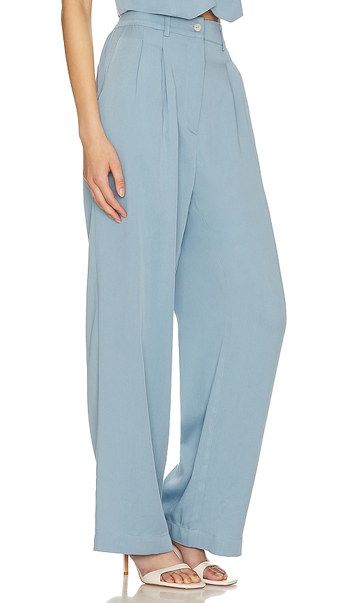Shop Donni Pleated Pant In Slate