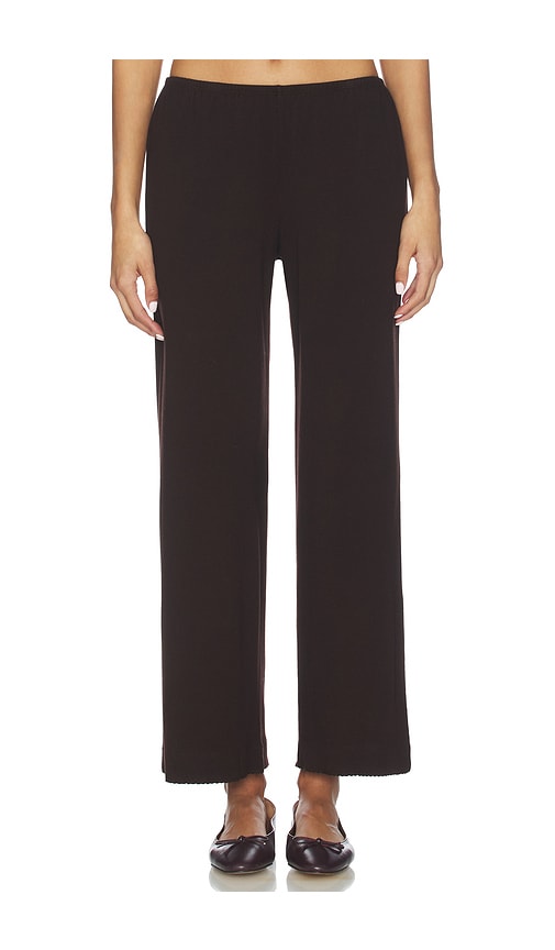 Donni The Baby Rib Scallop Pant In Black