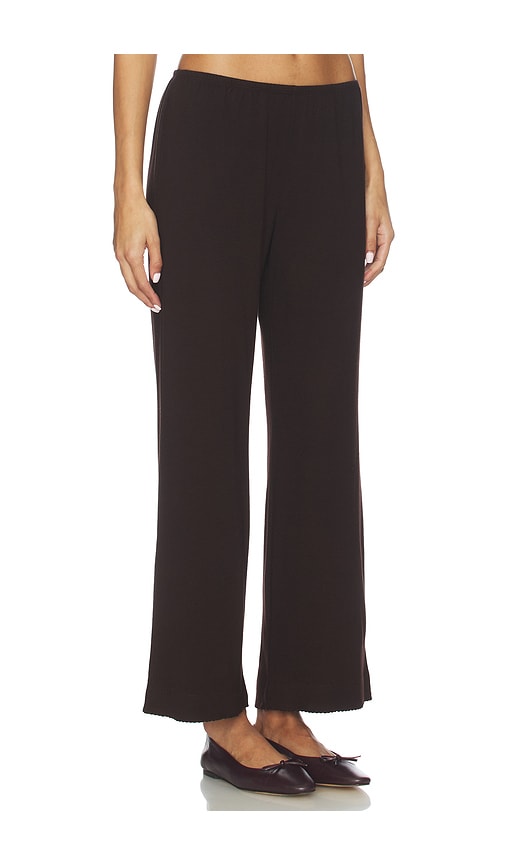 Donni The Baby Rib Scallop Pant In Black