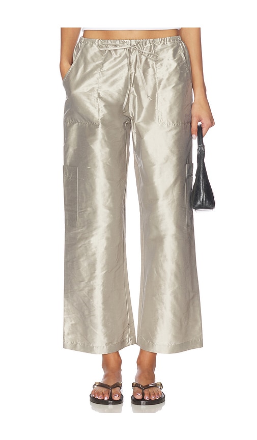 DONNI. The Taffeta Drawstring Cargo Pant