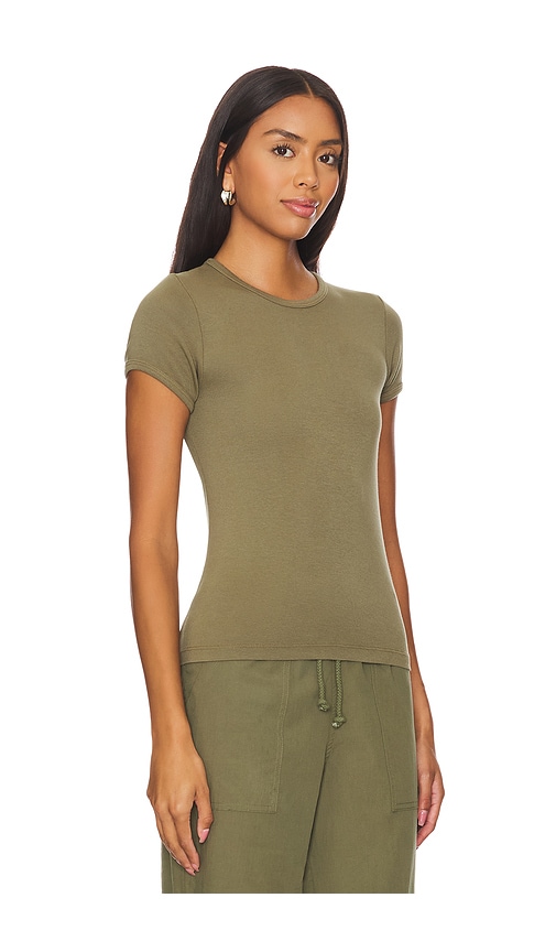 Shop Donni Baby Rib Baby Tee In Olive