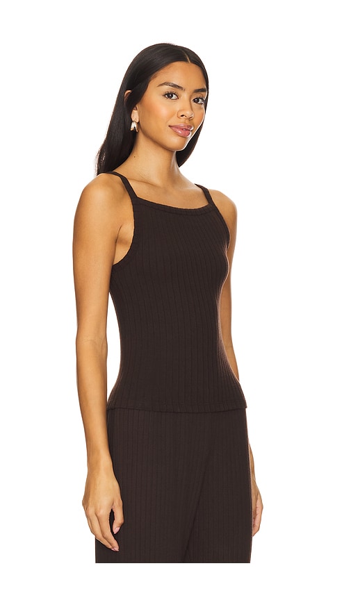 The Sweater Rib Spaghetti Tank in Brown. - size L (also in XL)