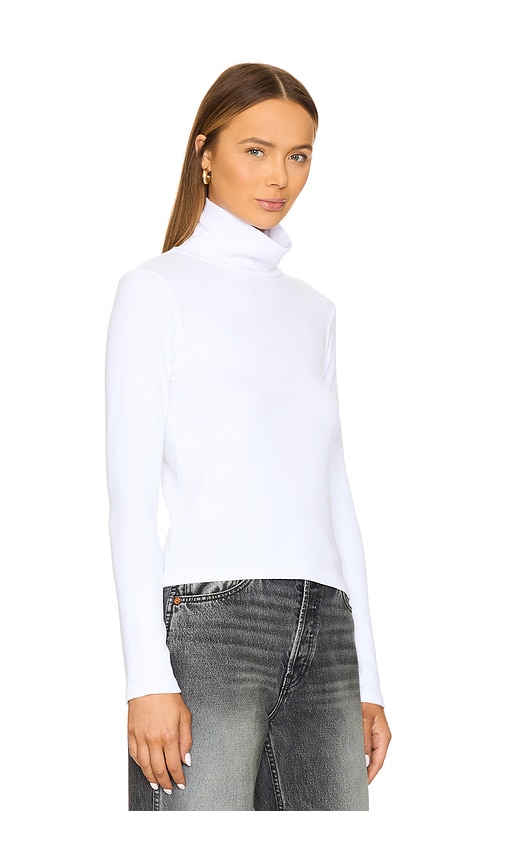 Rib Turtleneck in White. - size XS (also in XL, XXS)