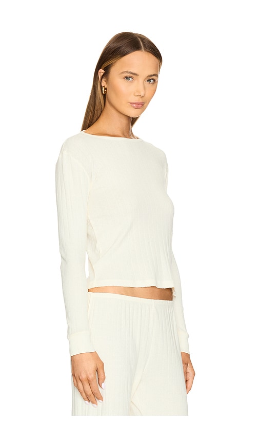 Pointelle Long Sleeve in Cream. - size XS (also in XL)