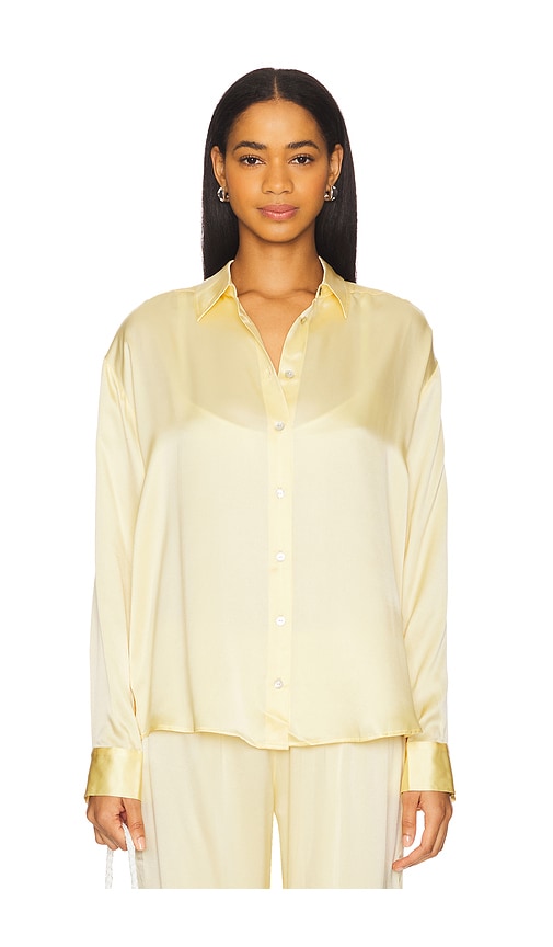 The Silk Shirt in Lemon. - size XS (also in M, S)