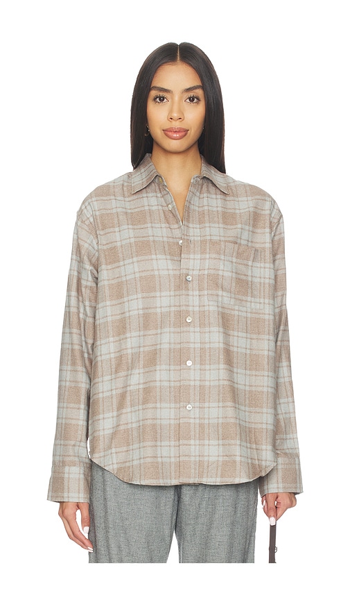 Donni The Plaid Flannel Shirt In Neutral