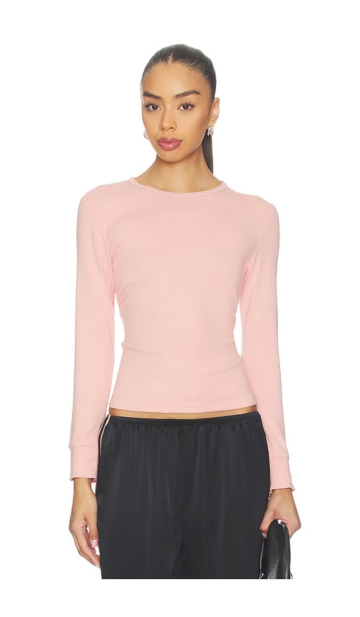 DONNI. The Baby Rib Scallop Long Sleeve