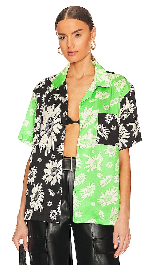 DOUBLE RAINBOUU Classic Camp SS Shirt in Daisy Tripping