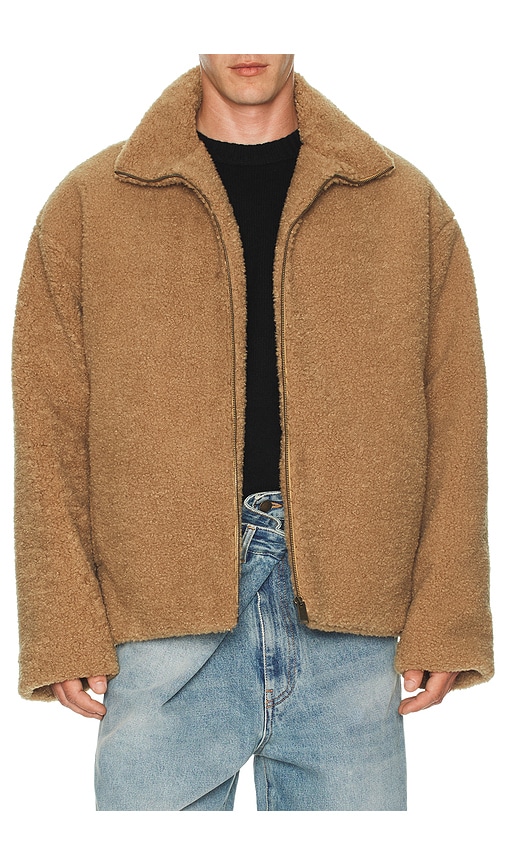 DARKPARK Devin Faux Shearling Dropped Shoulder Jacket