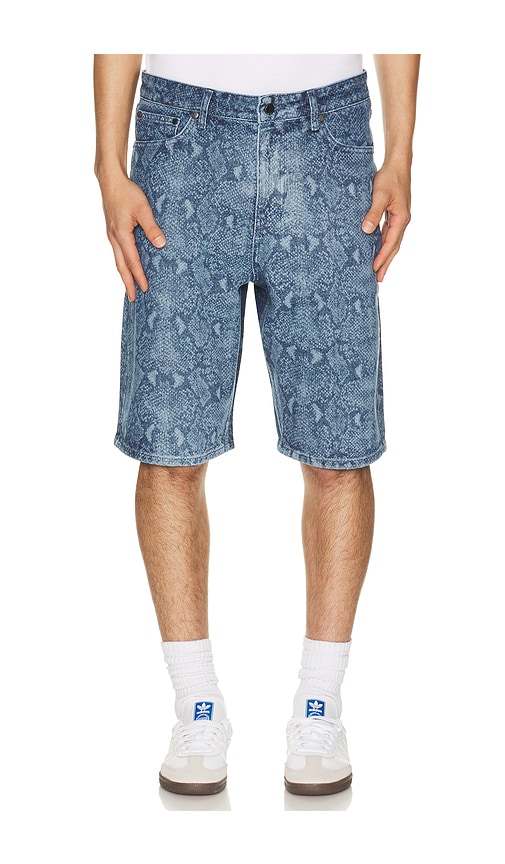Daily Paper Snake Laser Denim Shorts