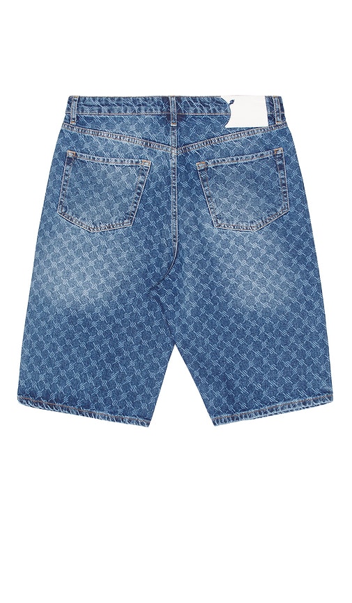 Daily Paper Monogram Denim Shorts In Blue