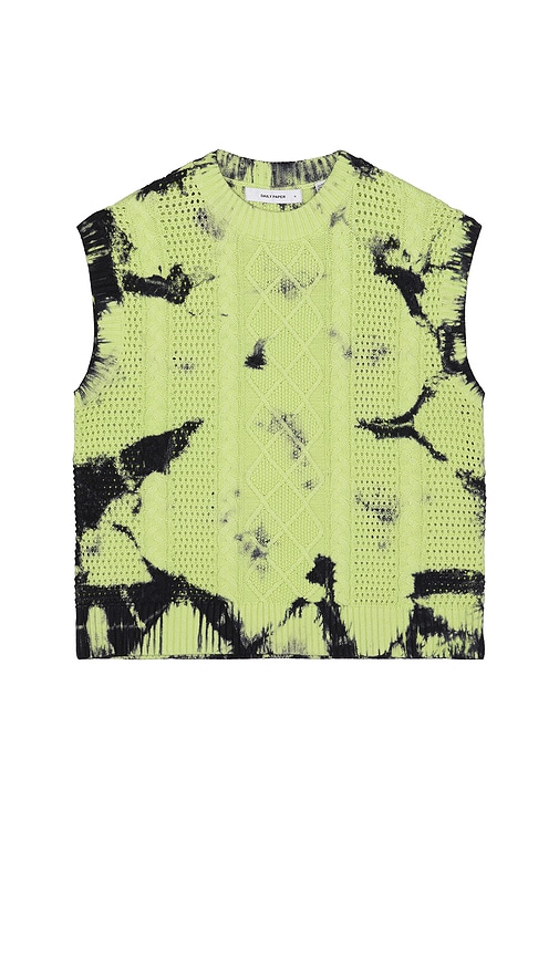 Shop Daily Paper Xois Crochet Vest In Daiquiri Green