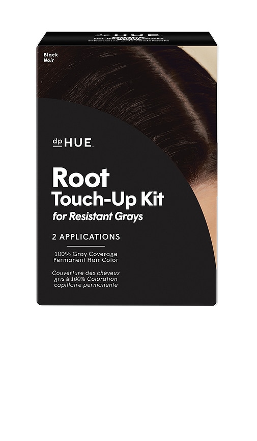 Root Touch-up Kit For Resistant Grays in Black.