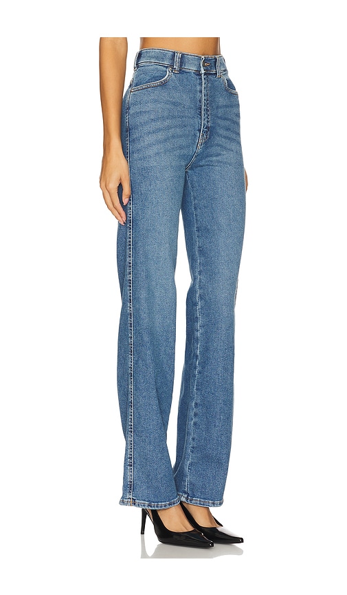 Shop Dr Denim Moxy Straight In Cape Sky Worn Hem