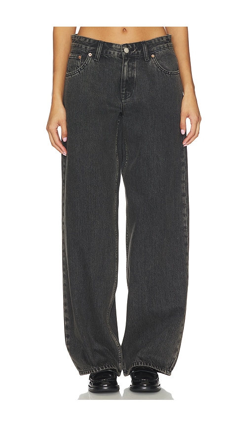 Dr Denim Hill Wide Leg Jeans In Black