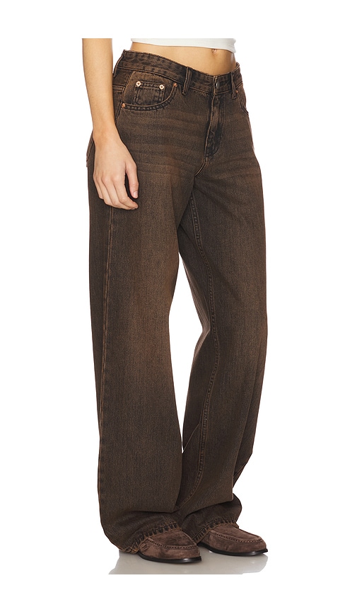 Dr Denim Hill Wide Leg Jeans In Brown