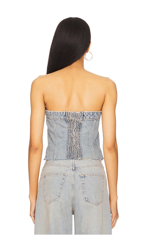  Dr. Denim Bandeau-top Aus Denim Carli In Blue. Größe L. Also In Xs. 