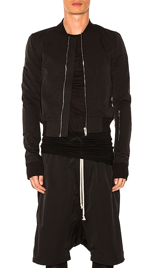 GLITTER FLIGHT ボンバージャケット drkshdw DRKSHDW by Rick Owens GLITTER FLIGHT ボンバージャケット - Black