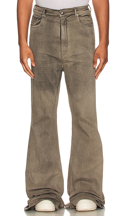 DRKSHDW by Rick Owens Bolan Bootcut Denim Jean in Mineral Pearl