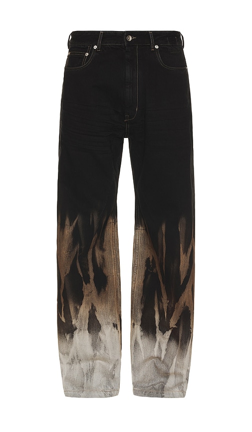 DRKSHDW by Rick Owens Geth Jeans in Black & Terra