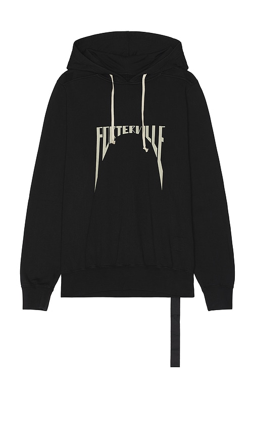 Shop Rick Owens Drkshdw Oversized Hoodie In Black & Pearl