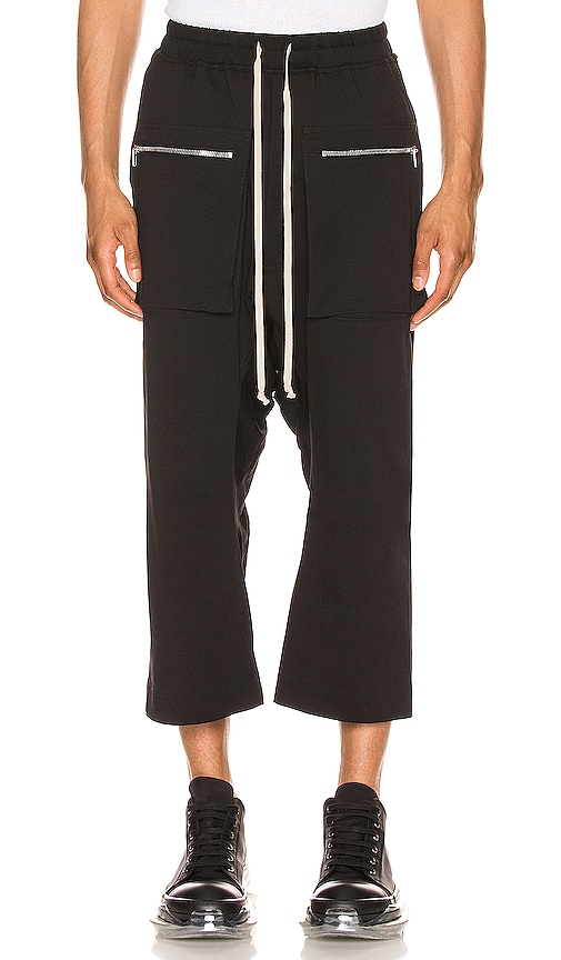 rick owens cropped cargo