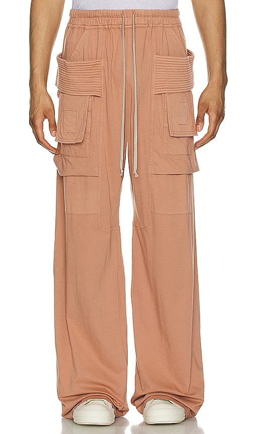 DRKSHDW by Rick Owens Creatch Cargo Wide Pant in Dark Pink