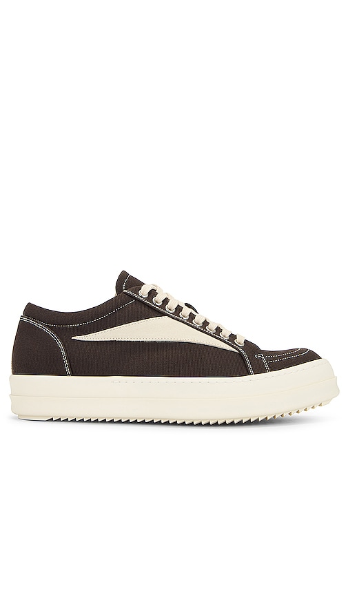 DRKSHDW by Rick Owens Denim Vintage Sneaker in Dust, Pearl & Milk