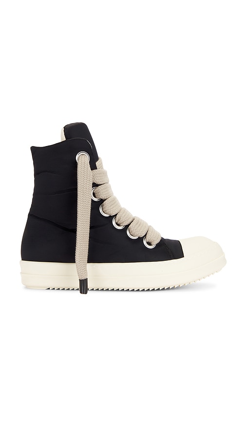 DRKSHDW by Rick Owens Jumbo Lace Puffer Sneaker in Black DRKSHDW by Rick Owens Jumbo Lace Puffer Sneaker in Black