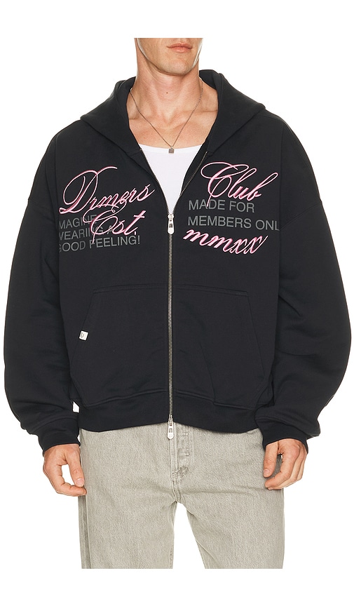 DRMERS CLUB Cursive Zip Up Hoodie